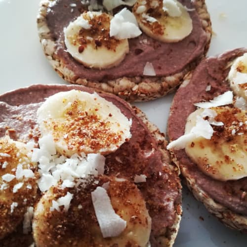 Gallette with cocoa ricotta cream