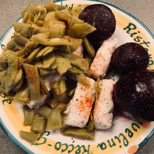 Cod with vegetables