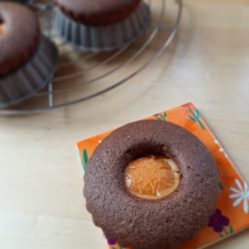 Chocolate and apricot cupcakes