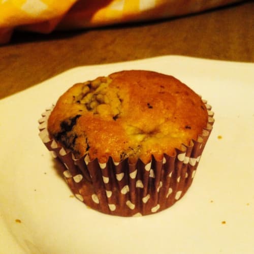 Banana and chocolate muffin