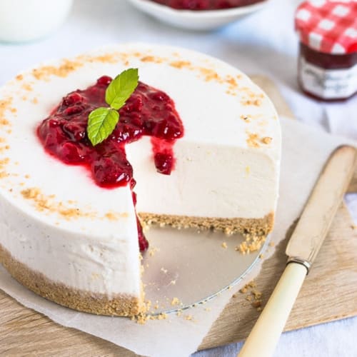 Cheese cake uncooked