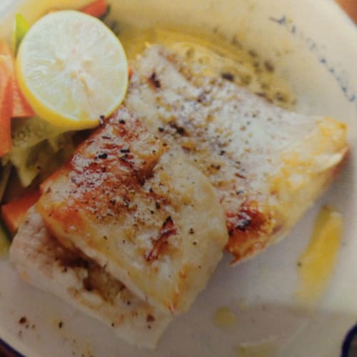 Baked cod with vegetables