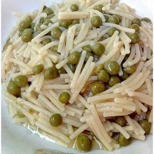 Pasta y guisantes (de madre)