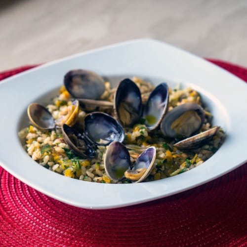 Rice with Clams and Lemon Vegetables