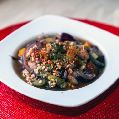 Rice and Beans Soup with Vegetables