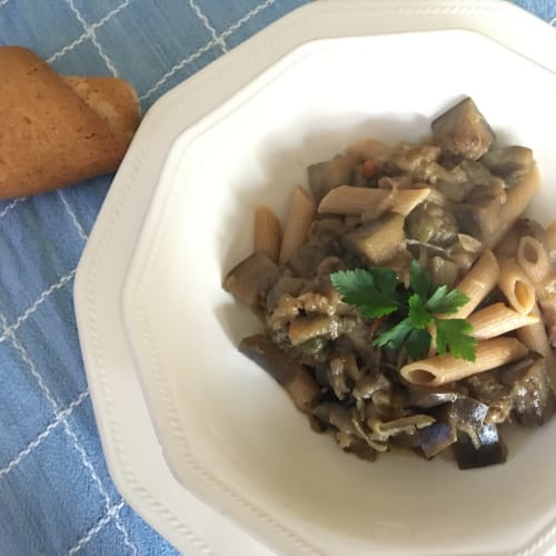 Super light version eggplant pasta