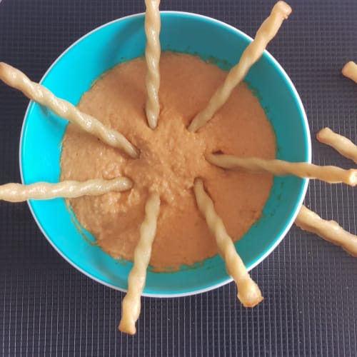 Rayos de hummus