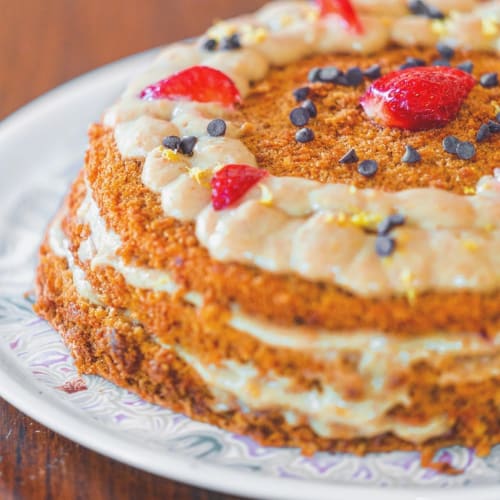 Strawberry cake (wholemeal and low glycemic index)