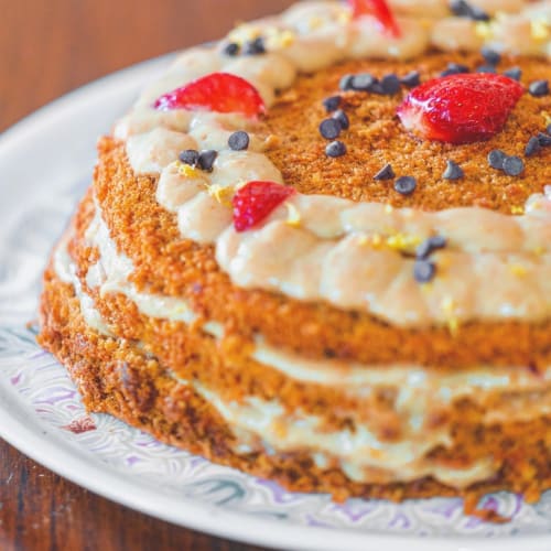 Tarta de fresas (integral y bajo índice glucémico)