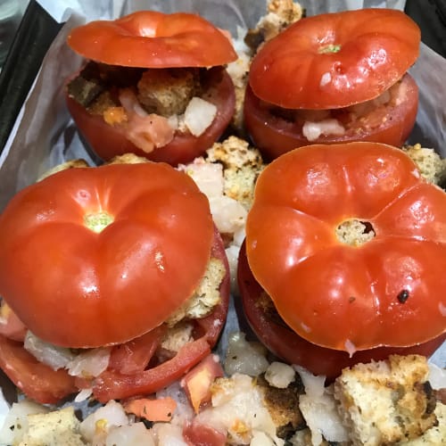 Tomatoes with cod