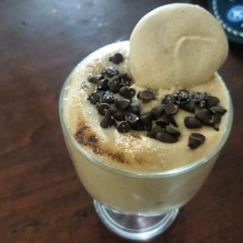 Mousse de café con aquafaba