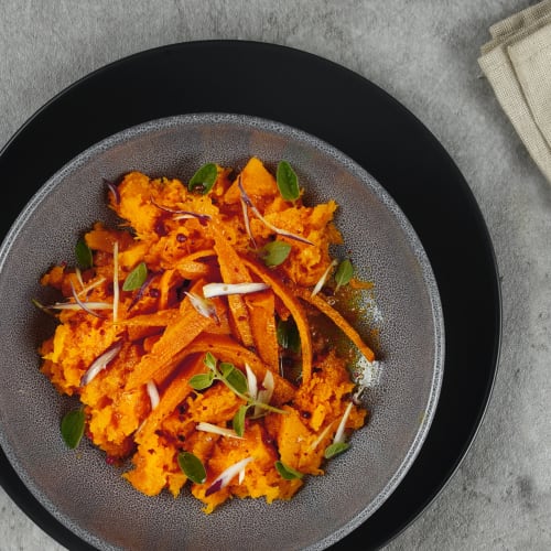 pumpkin, carrot and turmeric mash