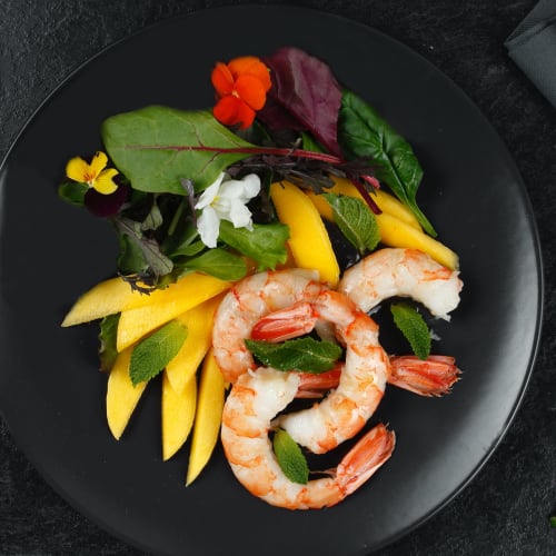 prawn, mango and mint salad