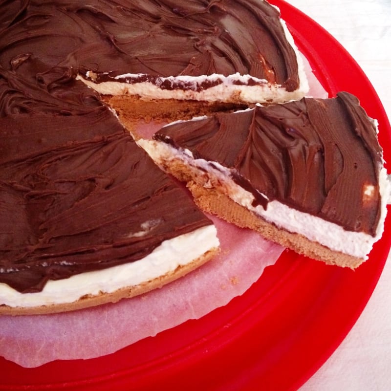 pastel de queso mascarpone y nutella