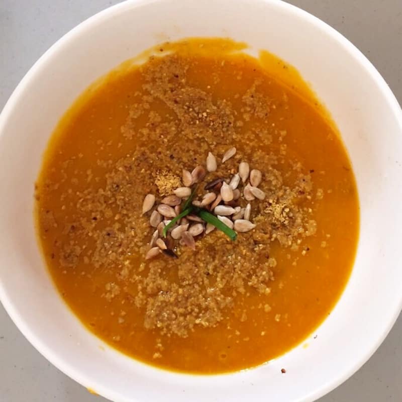 Sopa de calabaza y jengibre