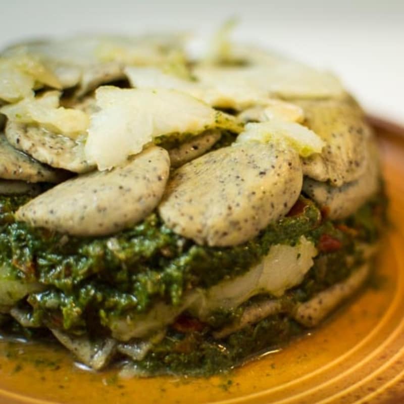 Millefoglie di broccoletti e canapa