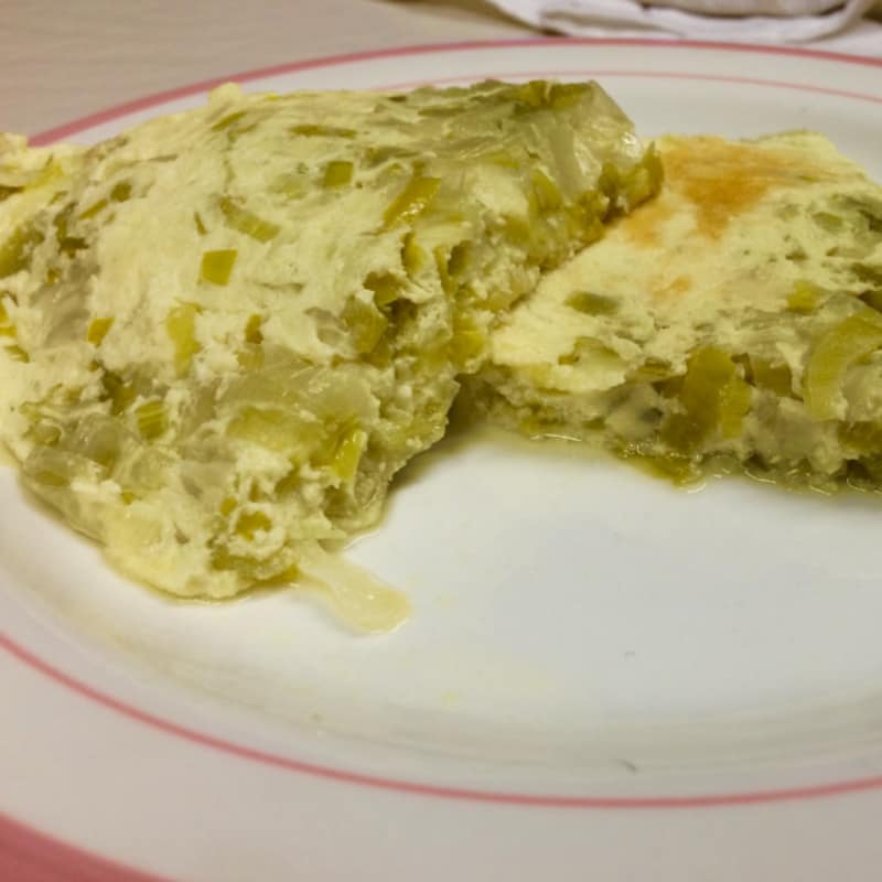 Frittata de puerros