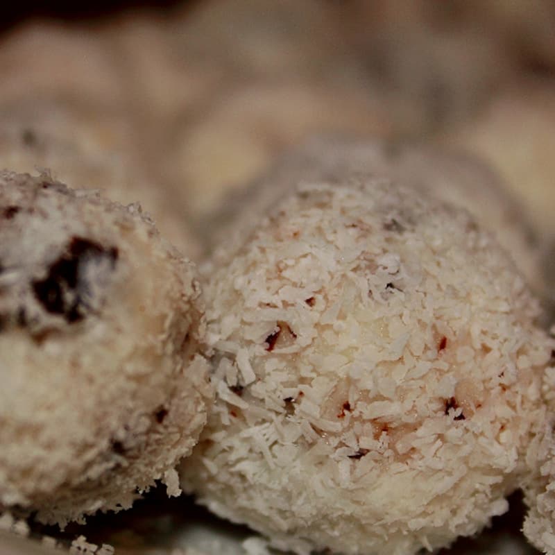 coconut and chocolate balls