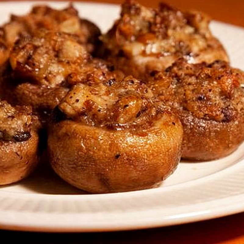 Baked mushrooms