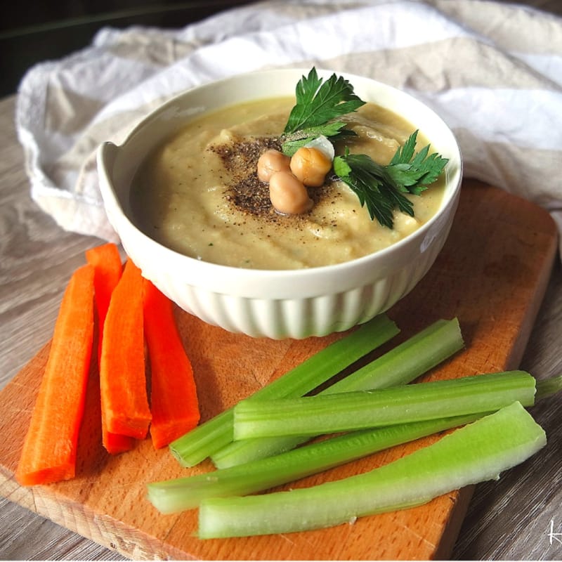 garbanzos y tahini hummus