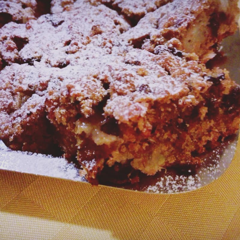 Rustic Pear and Chocolate Squares