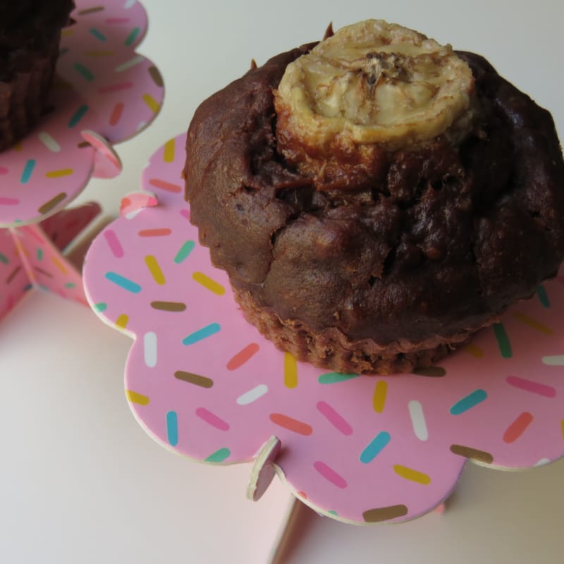 Muffin alla banana e cacao