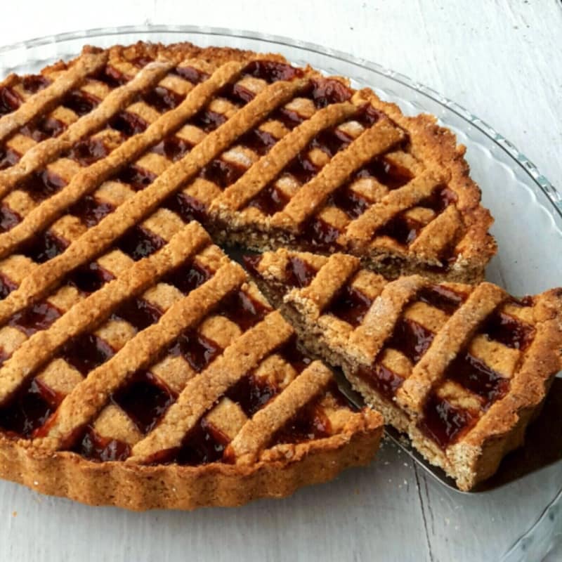 Crostata integrale con marmellata alle fragoline di bosco