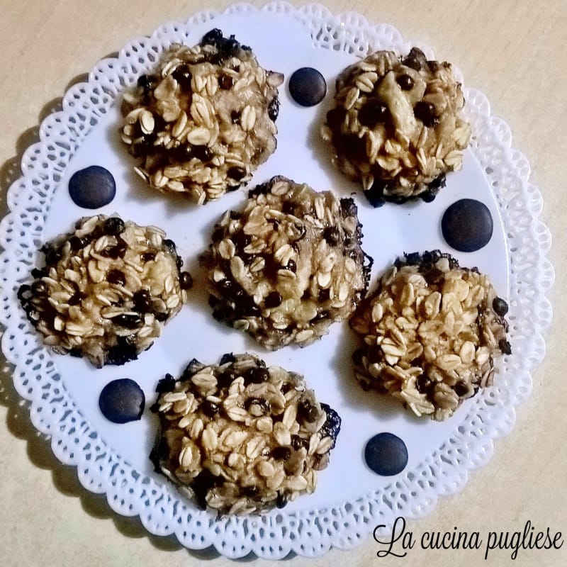 galletas de plátano, avena y chocolate