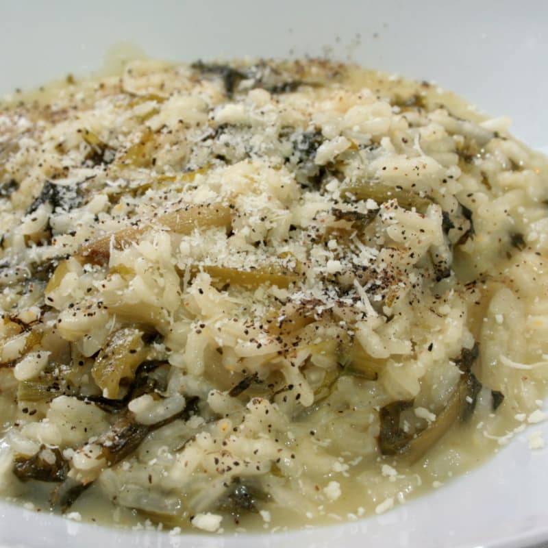 Risotto with escarole