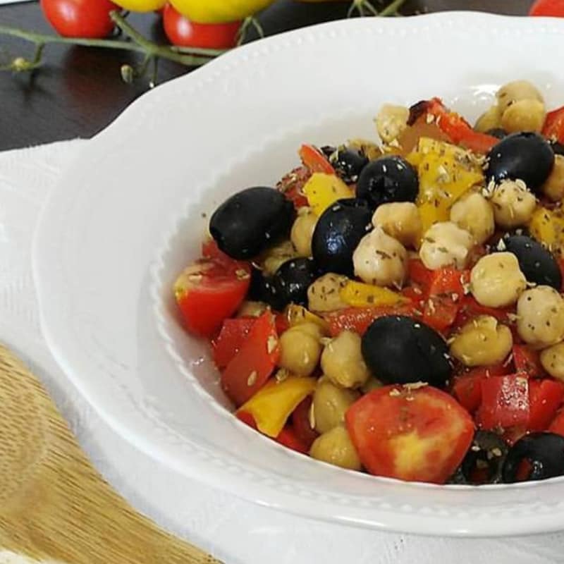 Ensalada de garbanzos al horno