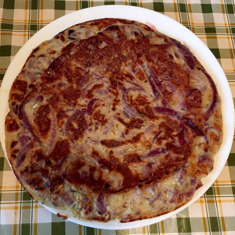 Tortilla con cebolla de Tropea