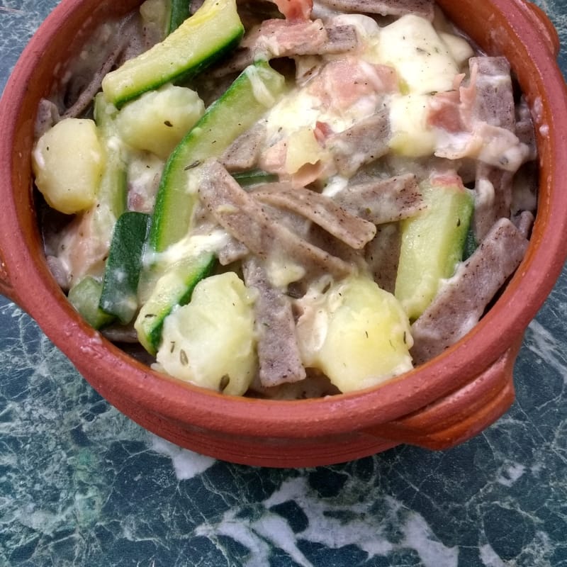 Pizzoccheri with zucchini