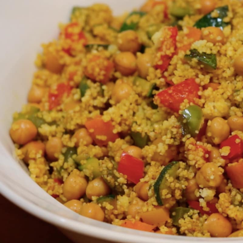 Cous cous con verdure e ceci