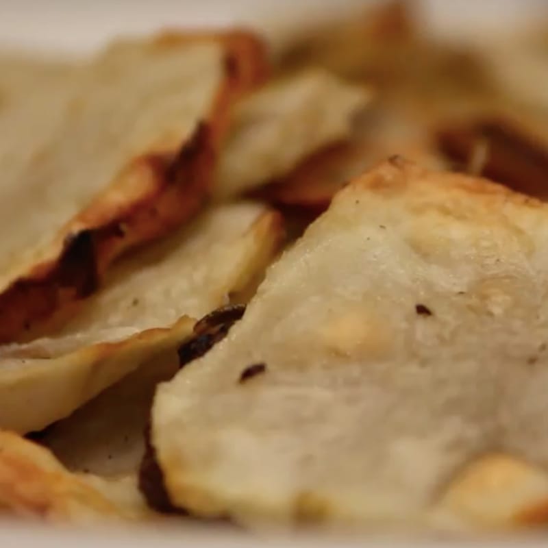 Chips de alcachofa de Jerusalén