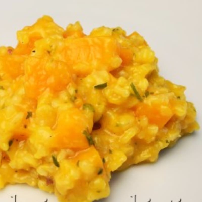 Arroz integral con calabaza