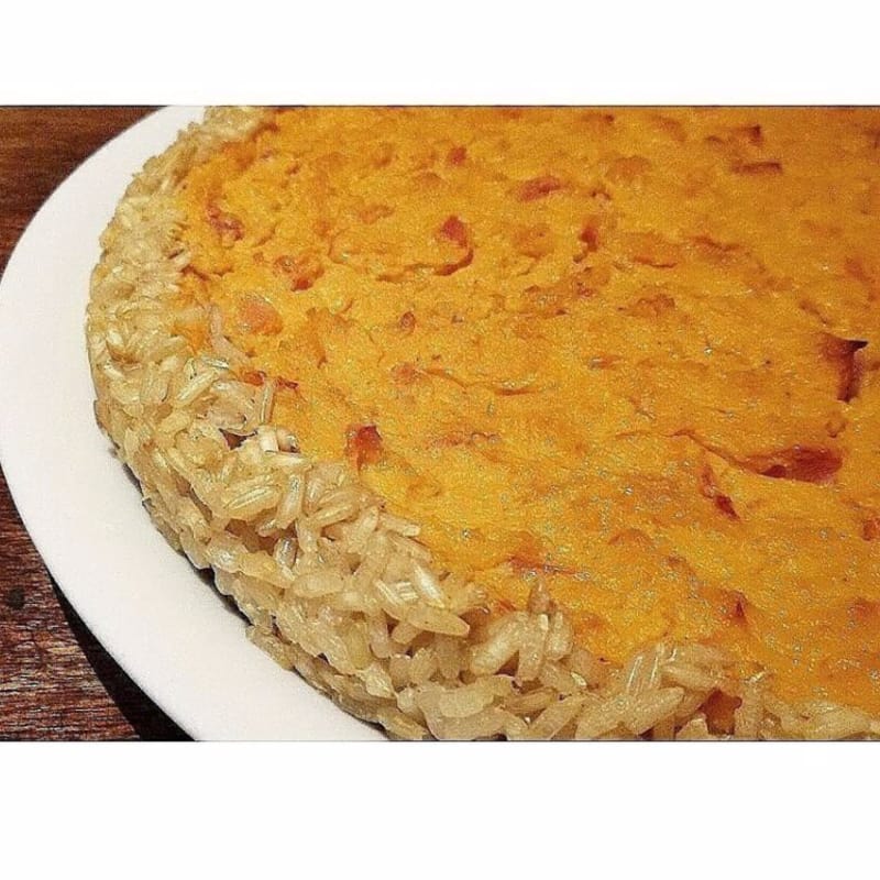 Quiche con arroz y calabaza