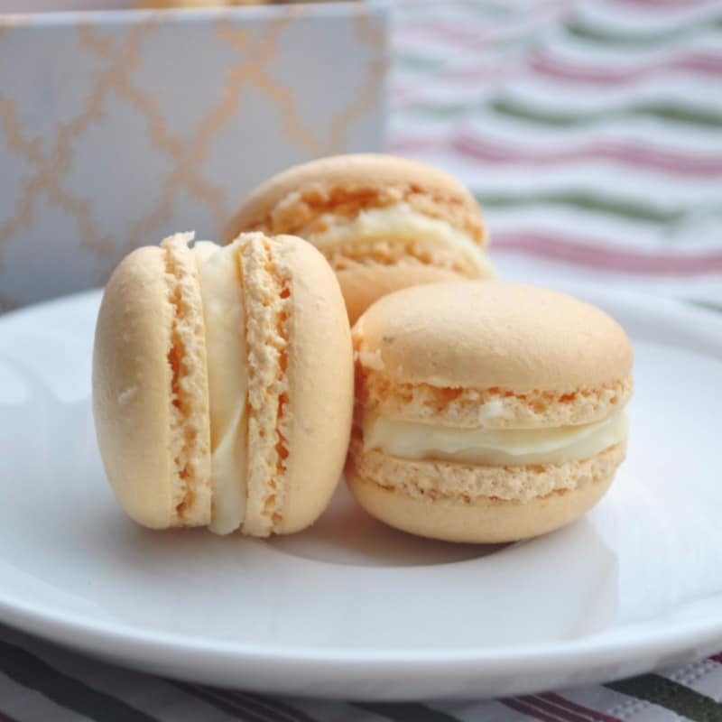 Macarons with orange