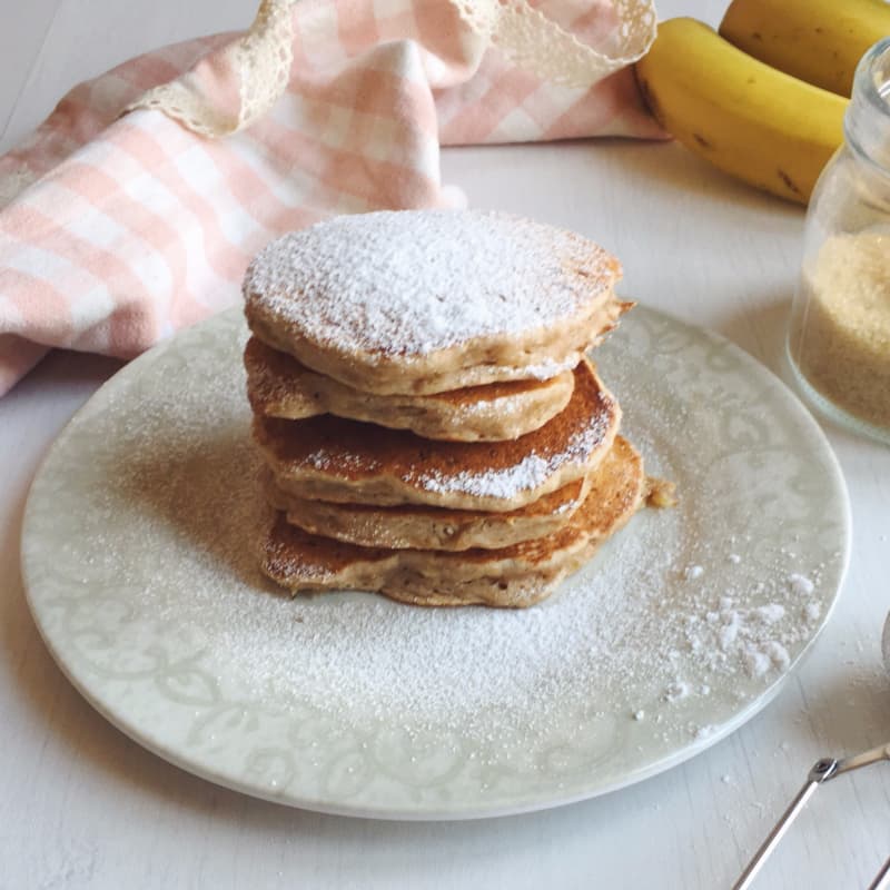 Panqueques de banana vegetariana