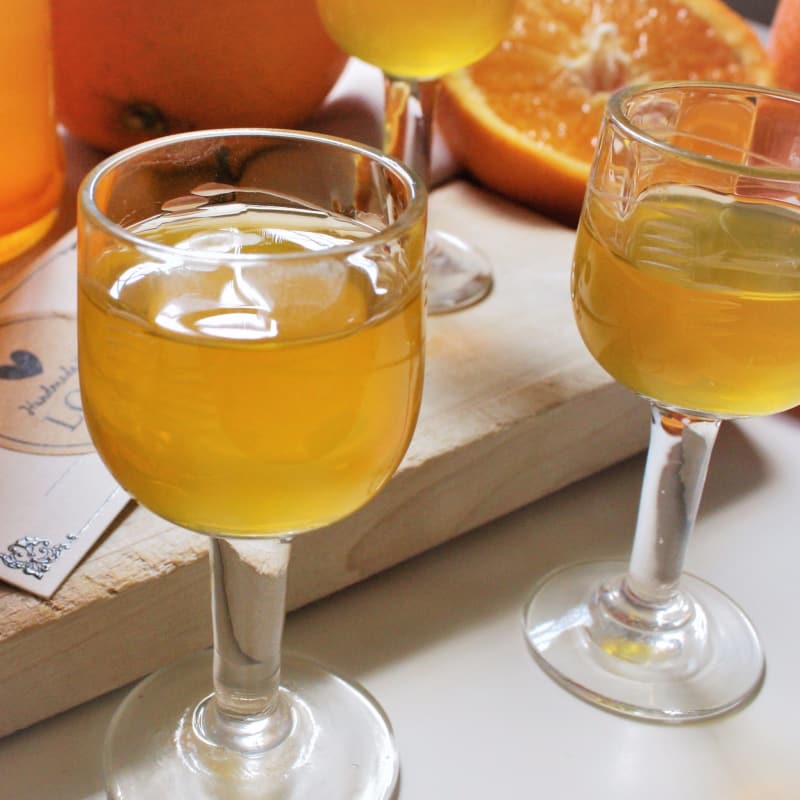 Homemade orange liqueur