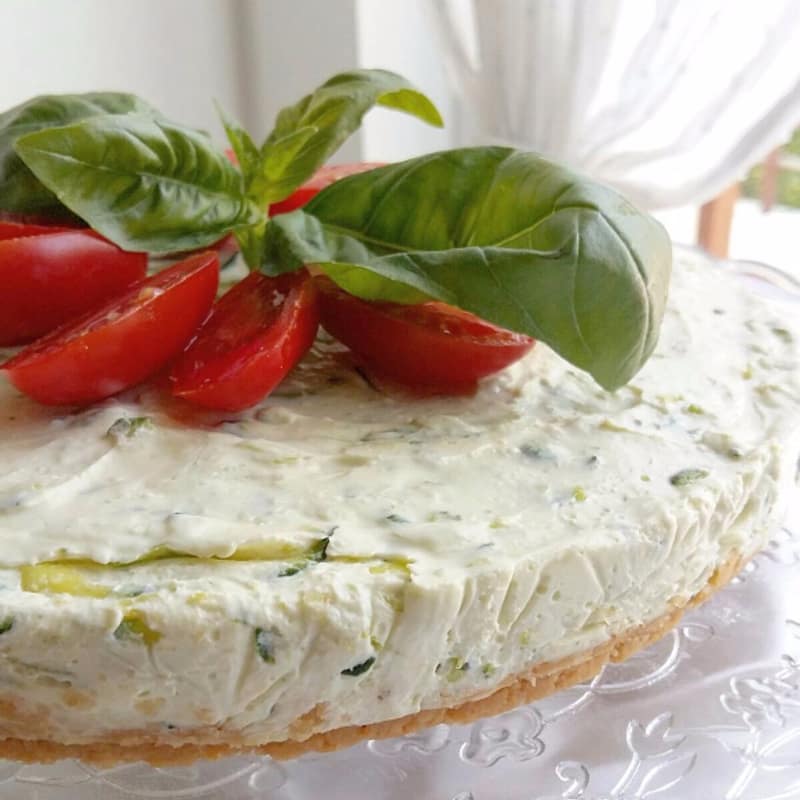 pastel de queso con calabacín salados