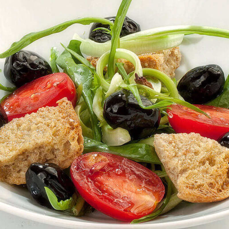 Salad of Puntarelle with Black Olives at Castelvetrano Furnace