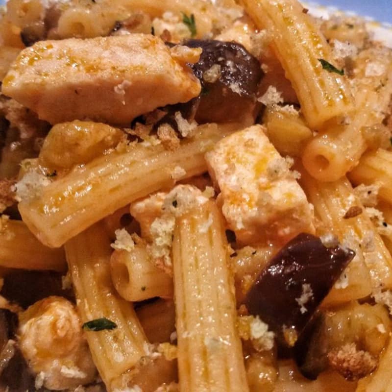 Sword and eggplant pasta