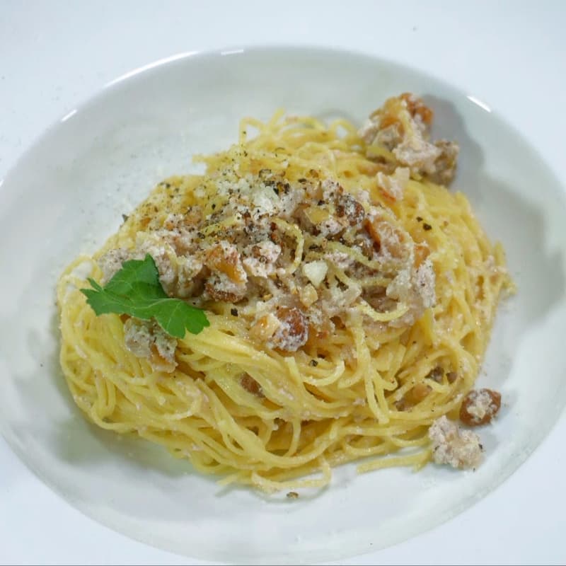 Tagliolini with soy sauce