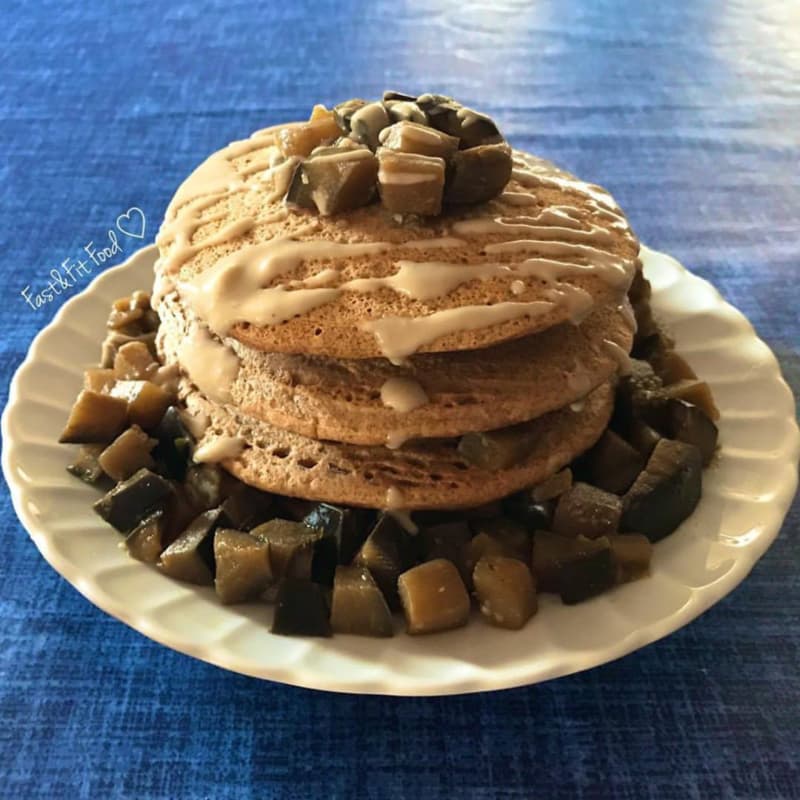 Fully salted vegan red pancakes with red lentils