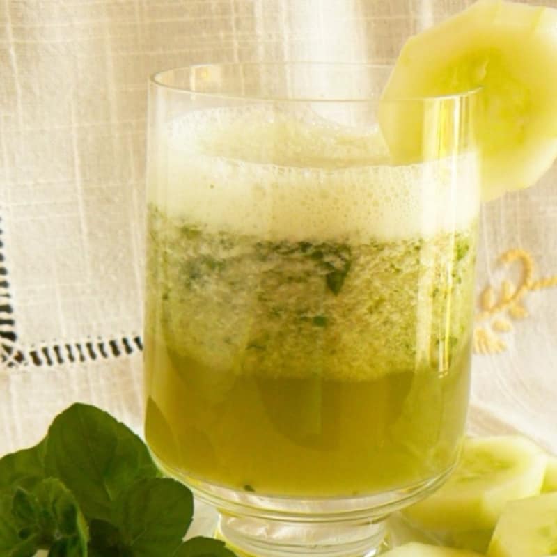 Summer drink of cucumber and mint