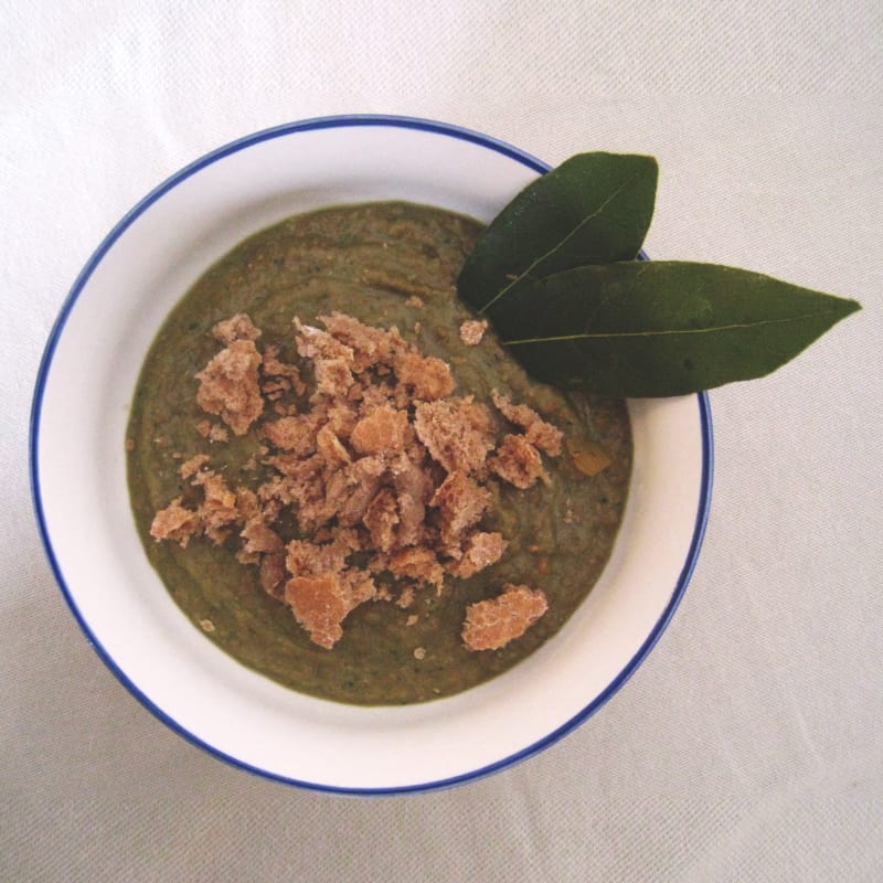 Crema de lentejas y calabacín