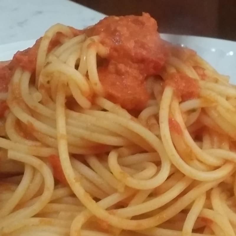 Spaghetto al pesto alla siciliana