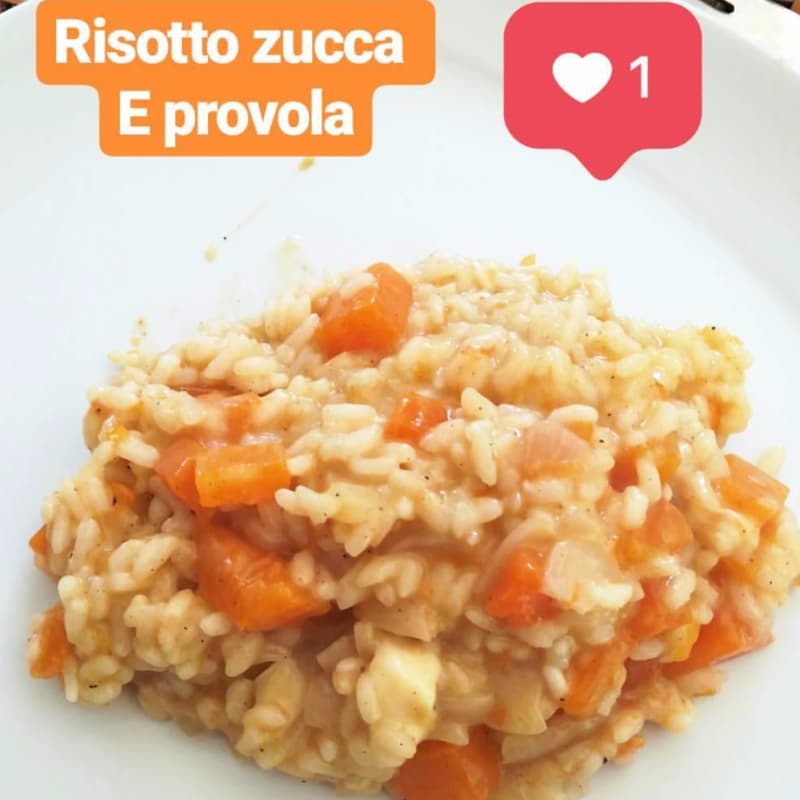 Pumpkin risotto and provola