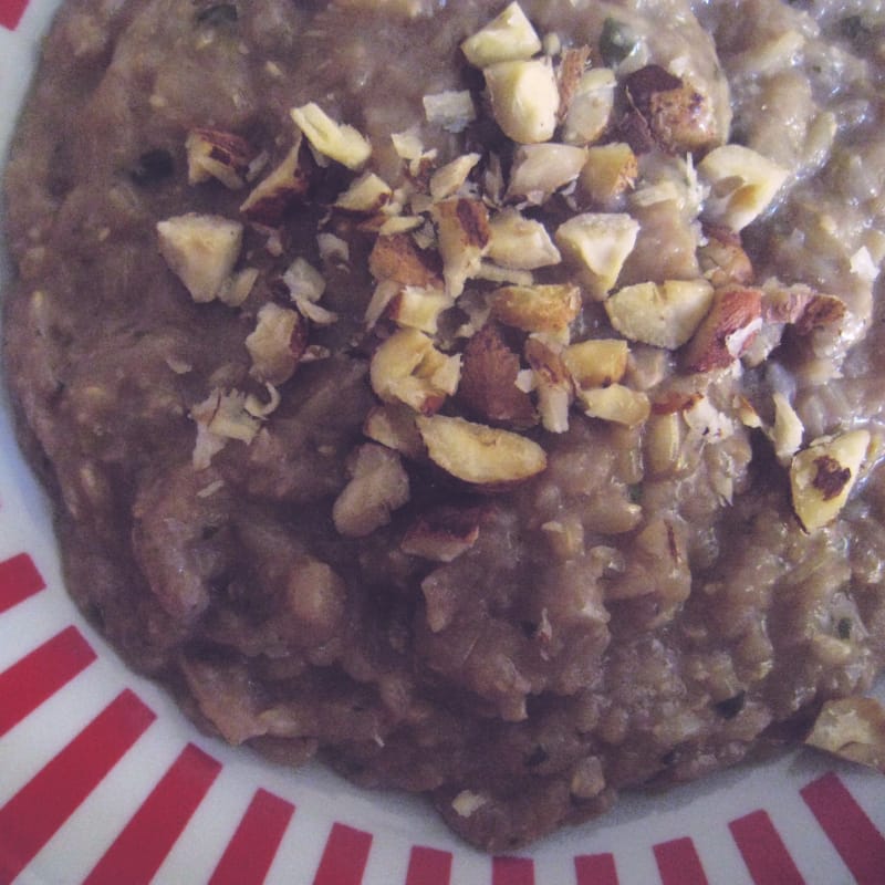 Full risotto with fennel and pears