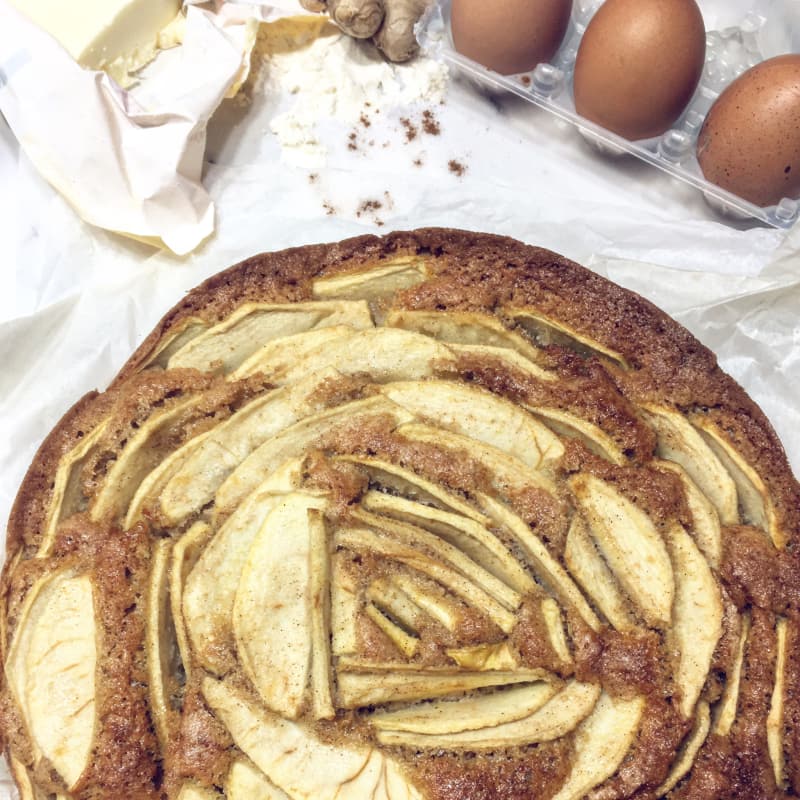 pastel de manzana suave